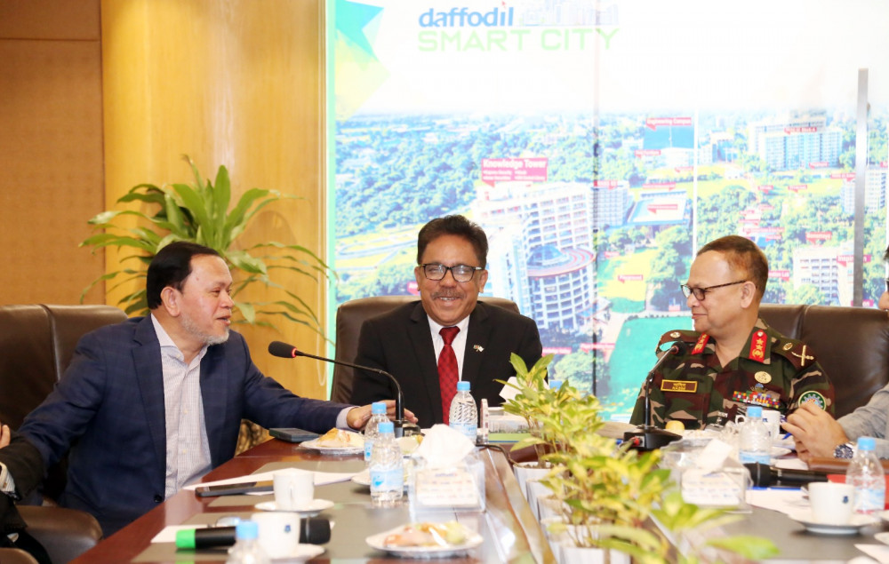 MIST Delegation Led by Commandant Visits Daffodil International University